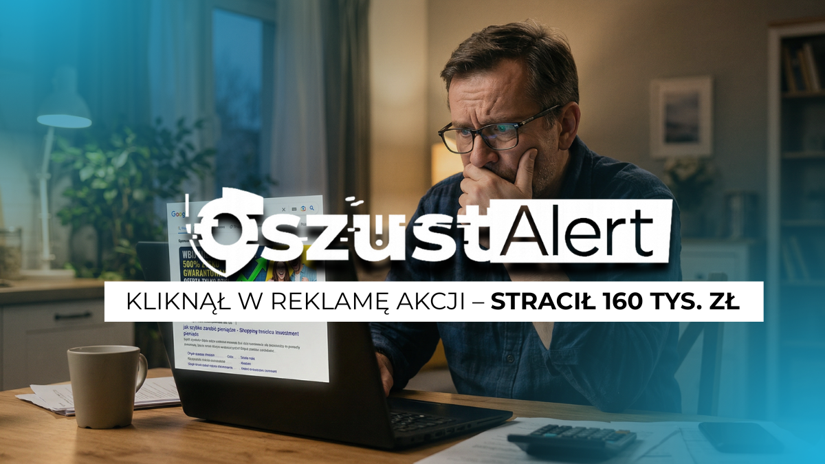 Kliknął w reklamę akcji – stracił 160 tys. zł